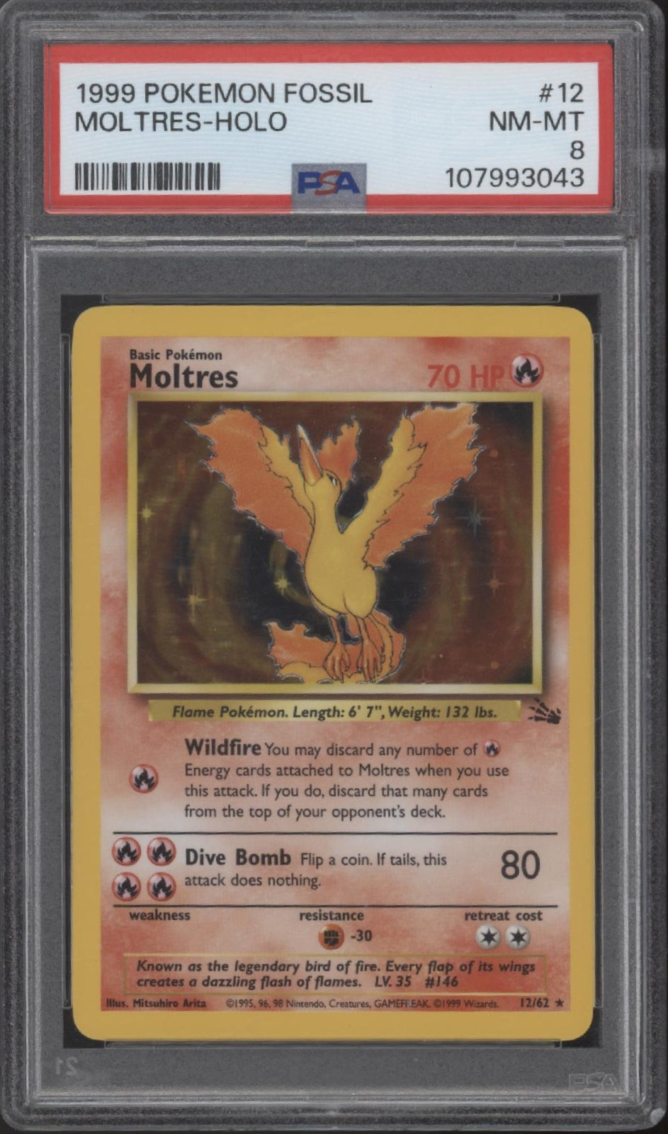 Moltres Pokemon Fossil Holo #12 PSA 8、Collector Store LLC Gaming、kayou