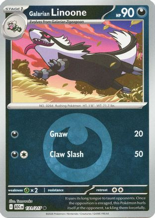 Galarian Linoone (Energy Symbol Pattern) 131 - ME Ascended Heroes Reverse Holofoil、The Pokémon Company、kayou