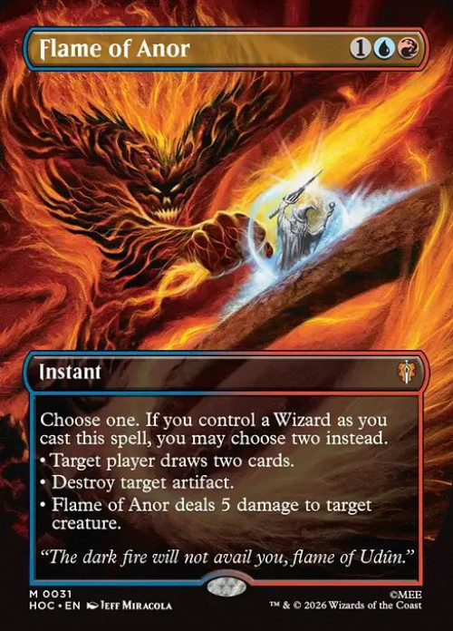 MtG The Hobbit Eternal Mythic Rare Flame of Anor #31 Classic Artist FOIL、ToyWiz、kayou