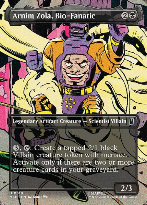 MtG Marvel Super Heroes Uncommon Arnim Zola, Bio-Fanatic #319 Borderless Scene、ToyWiz、kayou