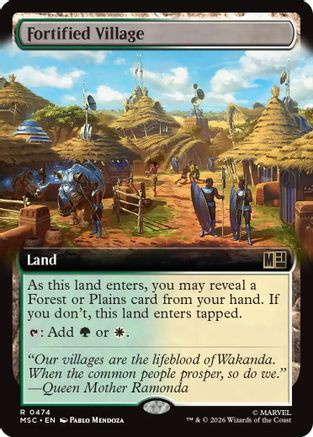 Fortified Village (Extended Art) (MSC-474) - Commander: Marvel Super Heroes、Wizards of the Coast、kayou