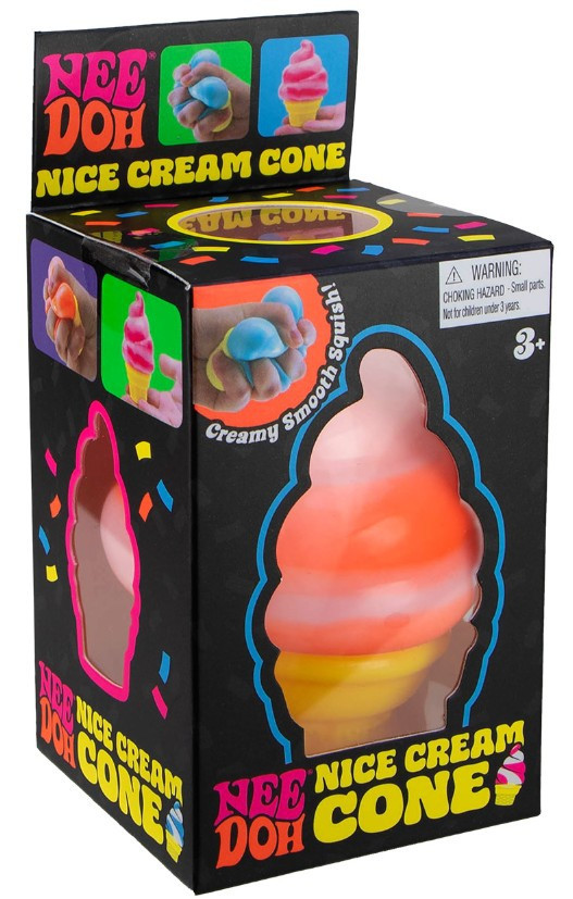 NeeDoh Nice Cream Cone ORANGE Stress Ball、ToyWiz、kayou