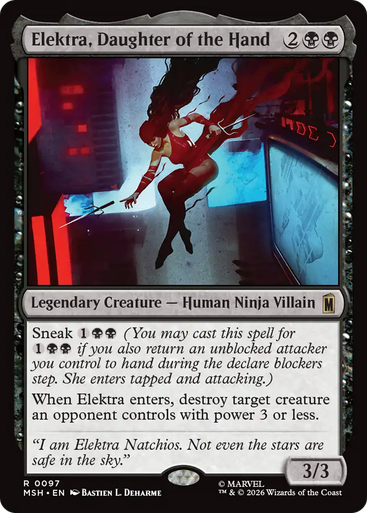 Elektra, Daughter of the Hand (Foil) | Marvel Super Heroes、Magic: The Gathering、kayou