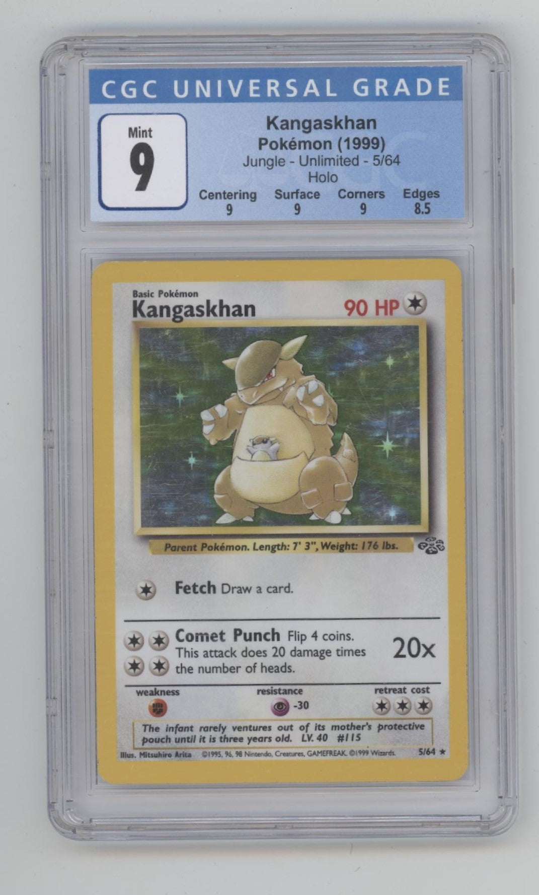 Kangaskhan Pokemon Jungle Holo #5 CGC 9、Collector Store LLC Gaming、kayou