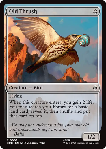 Old Thrush (Foil) | The Hobbit、Magic: The Gathering、kayou