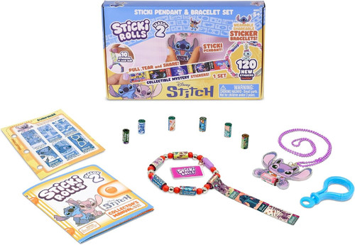 Sticki Rolls Lilo & Stitch Series 2 Stitch Pendant Pack Angel 2, 120 Stickers Inside, Wearable, Shareable Sticker Jewelry!、ToyWiz、kayou