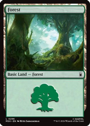 Forest (0296) (MSH-296) - Marvel Super Heroes、Wizards of the Coast、kayou
