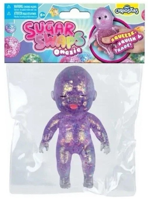 Sugar Swaps Onesie Babies PURPLE 5-Inch Squishy Squeeze Toy、ToyWiz、kayou