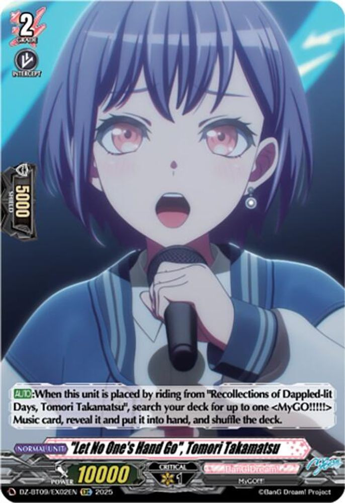 Cardfight Vanguard Trading Card Game Super Brave Detonation EXRRR Let No One's Hand Go, Tomori Takamatsu DZ-BT09/EX02EN、ToyWiz、kayou