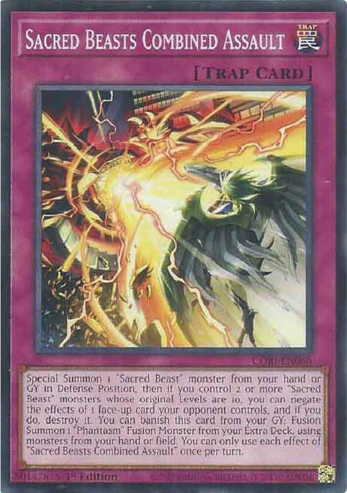 YuGiOh Trading Card Game Chaos Origins Common Sacred Beasts Combined Assault CORI-EN066、ToyWiz、kayou