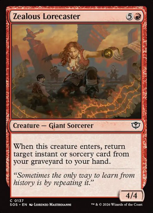 MtG Secrets of Strixhaven Common Zealous Lorecaster #137、ToyWiz、kayou
