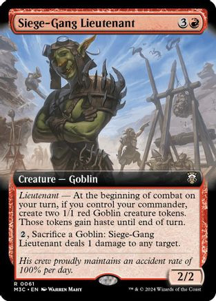 Siege-Gang Lieutenant (Extended Art) (Ripple Foil) (M3C-061) - Modern Horizons 3 Commander Foil、Wizards of the Coast、kayou