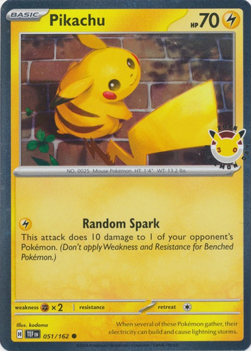 SV Temporal Forces 051/162 Pikachu (Cosmo Holo Pokemon Day Stamp)、Pokemon、kayou