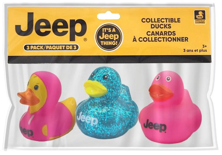 Jeep Pink, Pink Hoodie & Blue Glitter 2-Inch Collectible Duck 3-Pack、ToyWiz、kayou