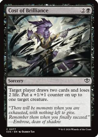 Cost of Brilliance (SOS-077) - Secrets of Strixhaven Foil、Wizards of the Coast、kayou
