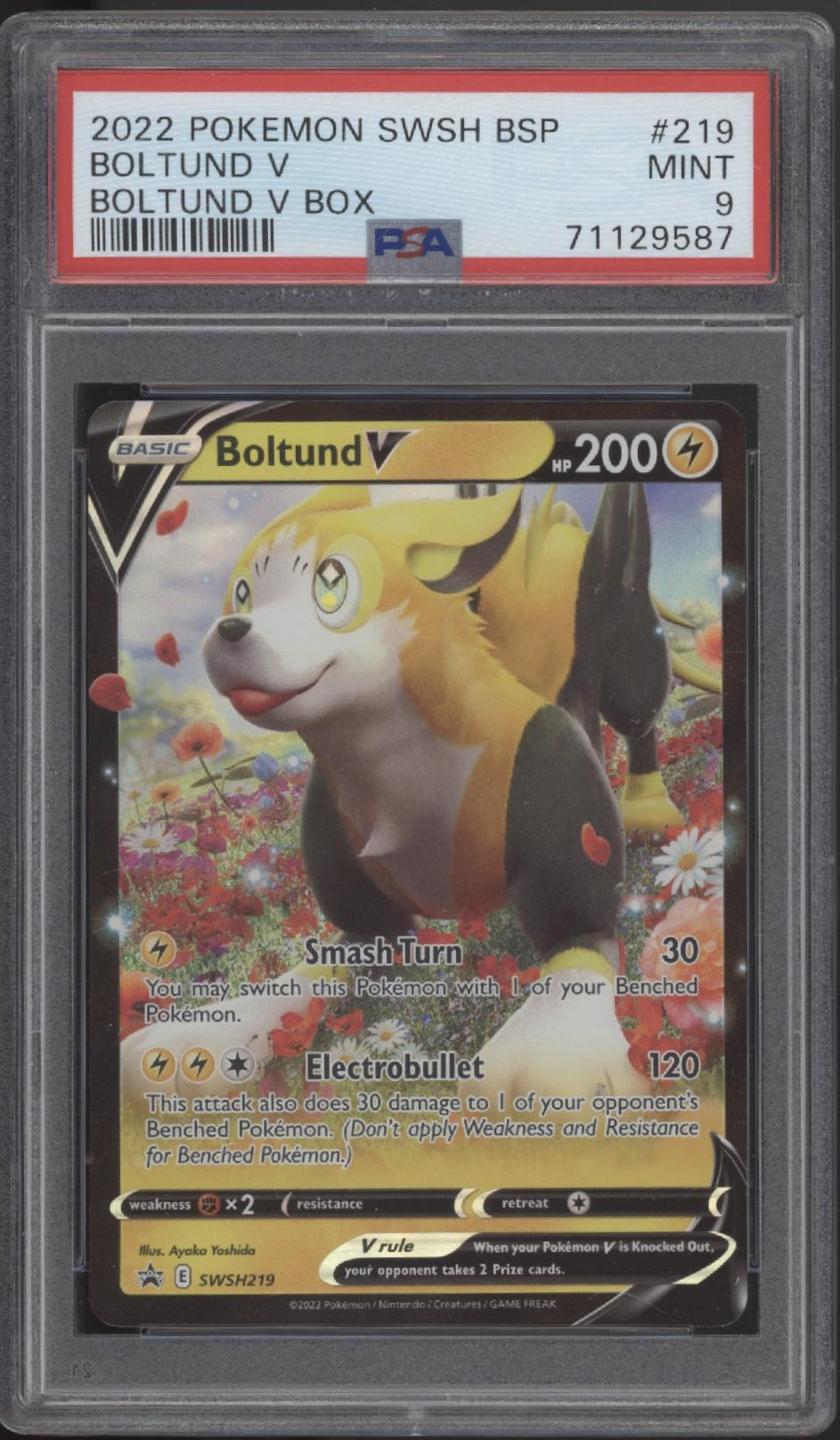 Pokemon Boltund V Box Promo #219 PSA 9、Collector Store LLC Gaming、kayou