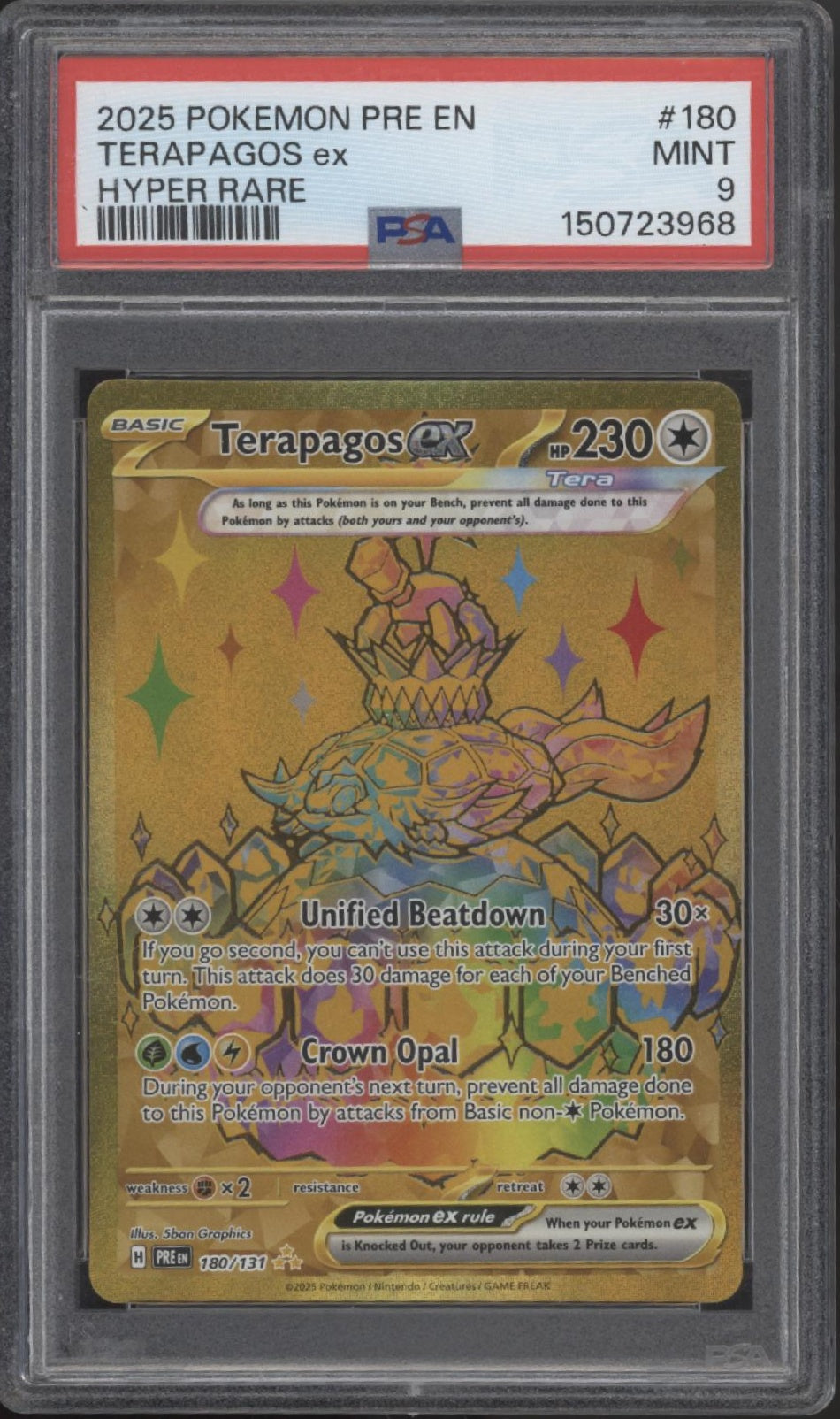 Terapagos ex Pokemon Prismatic Evolutions Hyper Rare #180 PSA 9、Collector Store LLC Gaming、kayou