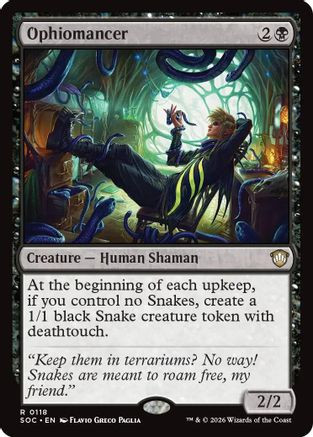 Ophiomancer (SOC-118) - Commander: Secrets of Strixhaven、Wizards of the Coast、kayou