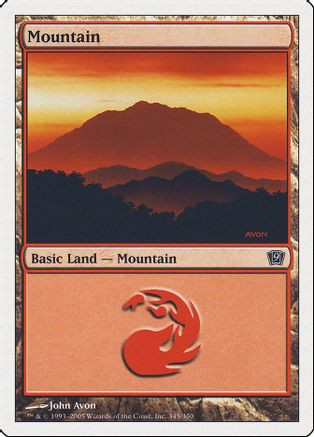 Mountain (345) (9ED-345) - 9th Edition Foil、Wizards of the Coast、kayou