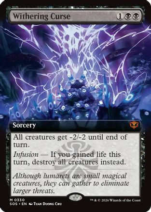 Withering Curse (Extended Art) (SOS-330) - Secrets of Strixhaven、Wizards of the Coast、kayou