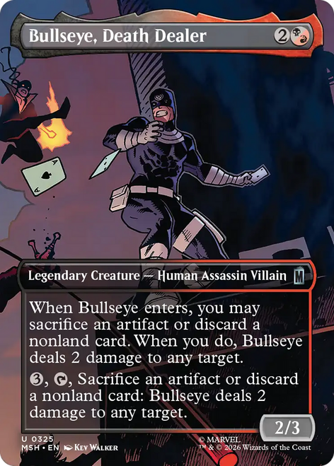 Bullseye, Death Dealer (Borderless Scene Foil) | Marvel Super Heroes、Magic: The Gathering、kayou