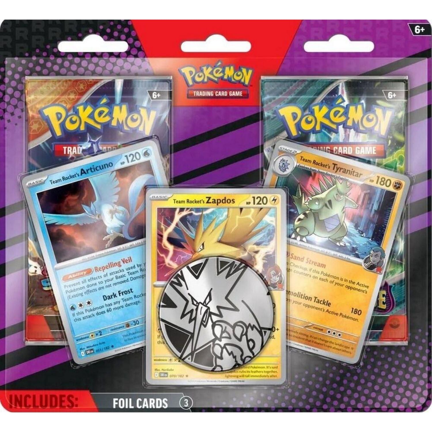 Pokemon: 2-Pack Blister Team Rocket's Articuno, Zapdos & Tyranitar、Pokemon、kayou