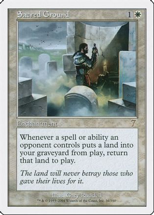 Sacred Ground (7ED-036) - 7th Edition、Wizards of the Coast、kayou