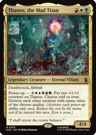 Thanos, the Mad Titan (MSH-233) - Marvel Super Heroes Foil、Wizards of the Coast、kayou