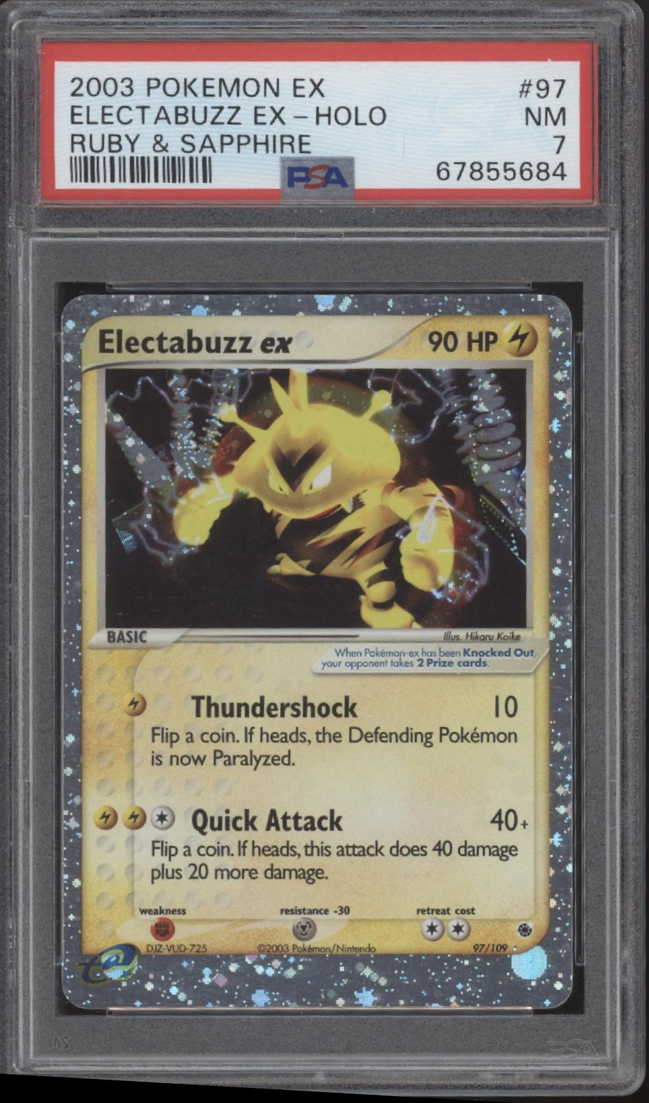 Electabuzz ex Pokemon Ruby & Sapphire Holo #97 PSA 7、Collector Store LLC Gaming、kayou
