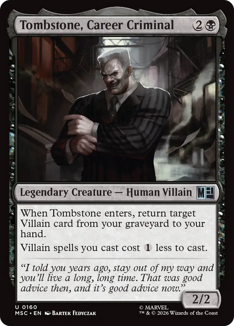 Tombstone, Career Criminal (#160) | Marvel Super Heroes Commander、Magic: The Gathering、kayou