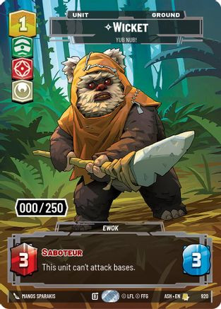 Wicket - Yub Nub! (Serialized) (920) - Ashes of the Empire Foil、GameNerdz、kayou