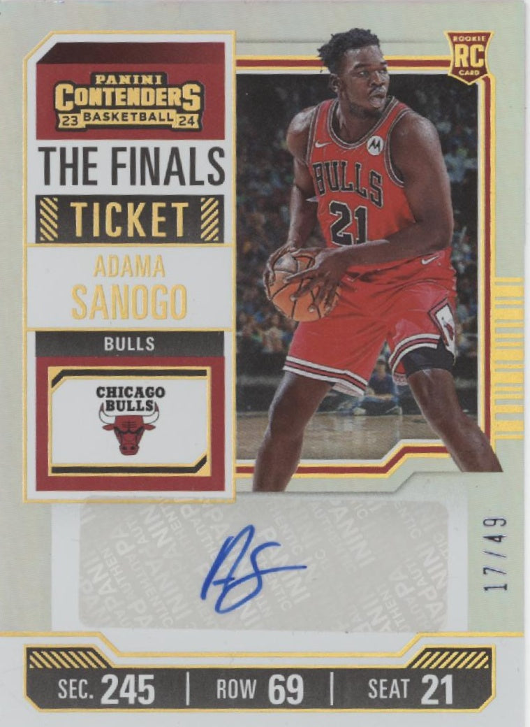 Adama Sanogo 2023-24 Panini Contenders The Finals Ticket RC Auto 17/49 #151、Collector Store LLC、kayou