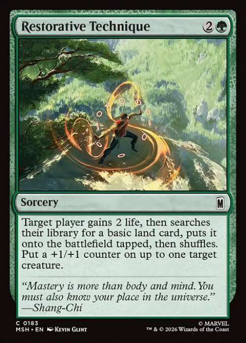 MtG Marvel Super Heroes Common FOIL Restorative Technique #183、ToyWiz、kayou