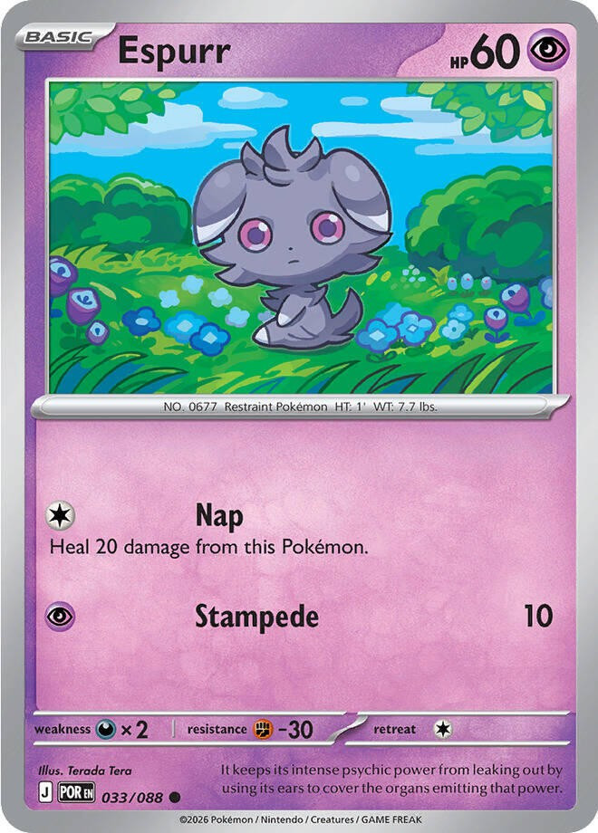 Pokemon Trading Card Game ME03: Perfect Order Common Espurr #33、ToyWiz、kayou