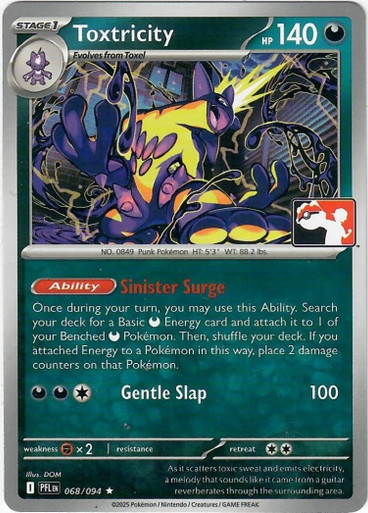 ME Phantasmal Flames 068/094 Toxtricity (Prize Pack League Promo Non- Holo)、Pokemon、kayou