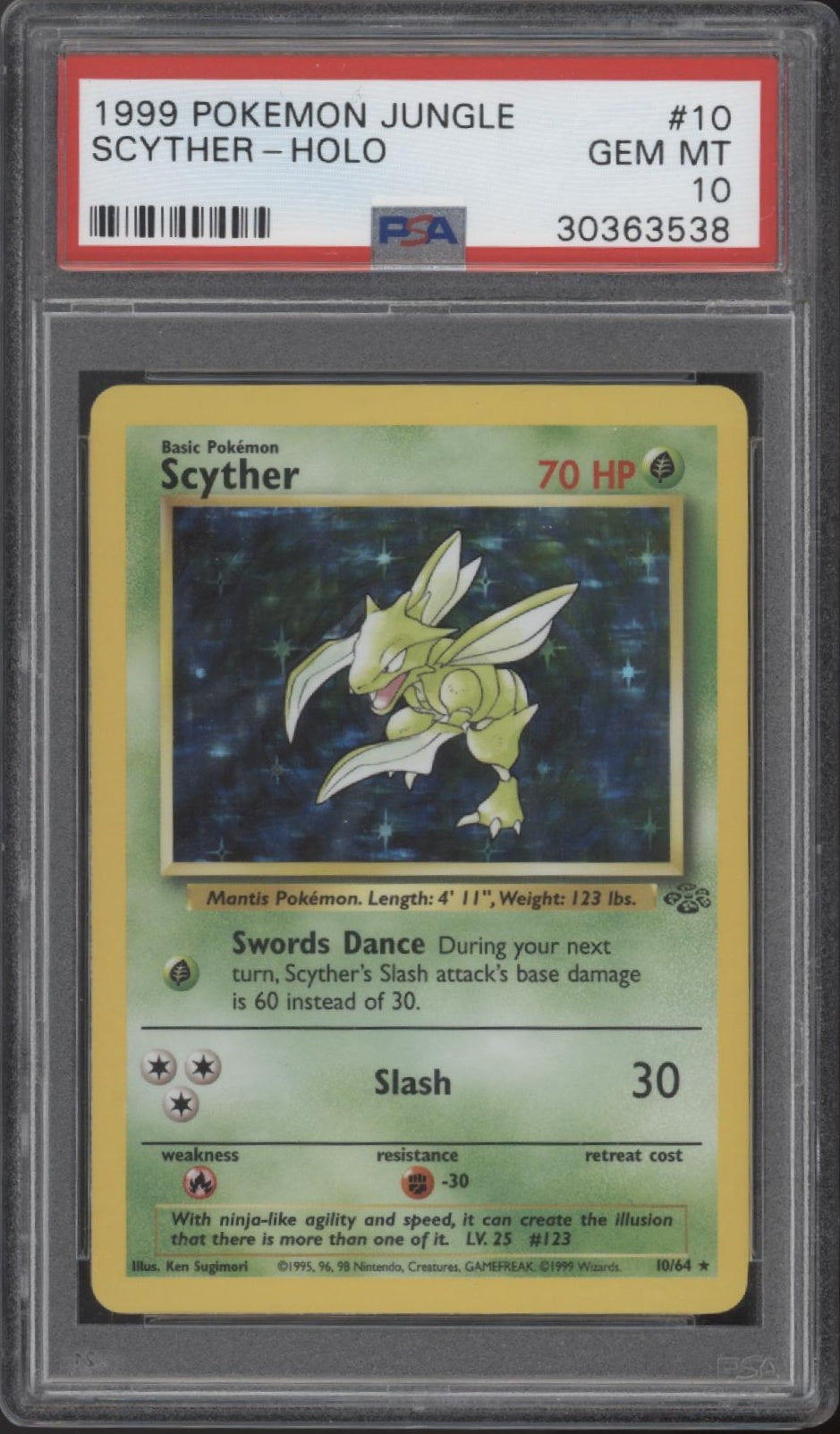 Scyther Pokemon Jungle Holo #10 PSA 10、Collector Store LLC Gaming、kayou