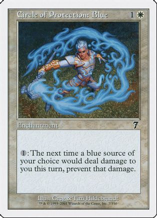 Circle of Protection: Blue (7ED-007) - 7th Edition、Wizards of the Coast、kayou