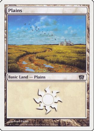 Plains (334) (8ED-334) - 8th Edition Foil、Wizards of the Coast、kayou