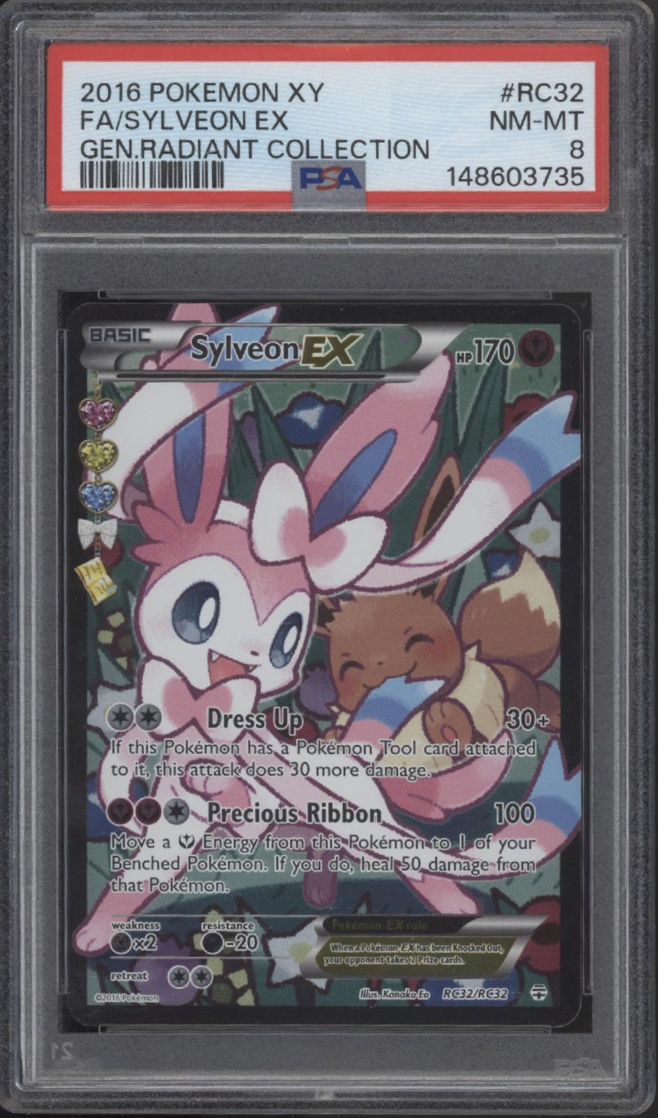 Sylveon ex Pokemon Generations Radiant Collection Full Art #RC32 PSA 8 #2、Collector Store LLC Gaming、kayou