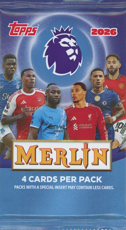 EPL Topps 2025-26 Merlin English Premier League Soccer Trading Card BLASTER Pack 4 Cards、ToyWiz、kayou