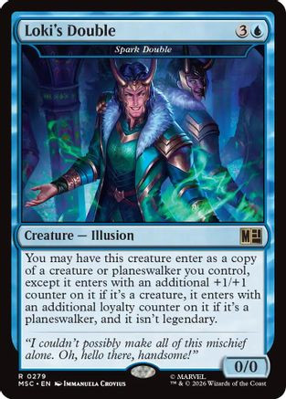 Loki's Double - Spark Double (Surge Foil) (MSC-279) - Commander: Marvel Super Heroes Foil、Wizards of the Coast、kayou