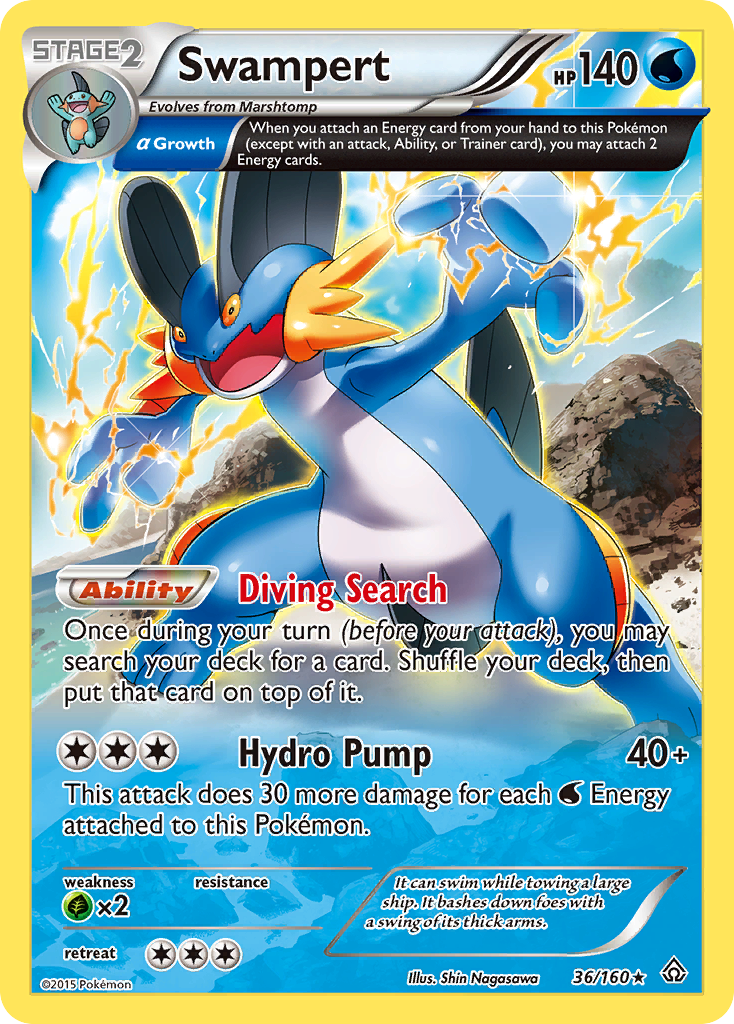 Swampert 36/160 - Primal Clash Holofoil (HP)、The Pokémon Company、kayou