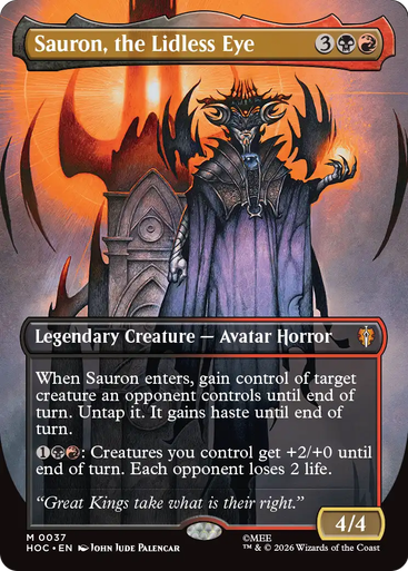 Sauron, the Lidless Eye (Borderless Art) | The Hobbit Commander、Magic: The Gathering、kayou