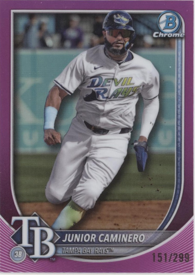 Junior Caminero 2025 Bowman Chrome Purple Refractor 151/299 #80、Collector Store LLC、kayou