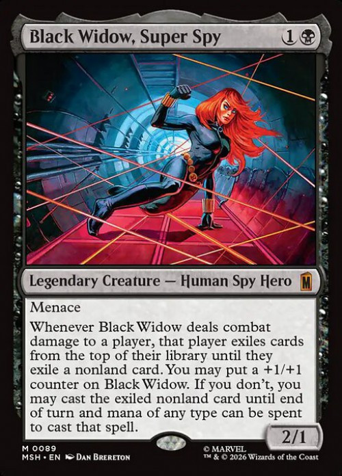 MtG Marvel Super Heroes Mythic Rare Black Widow, Super Spy #89、ToyWiz、kayou