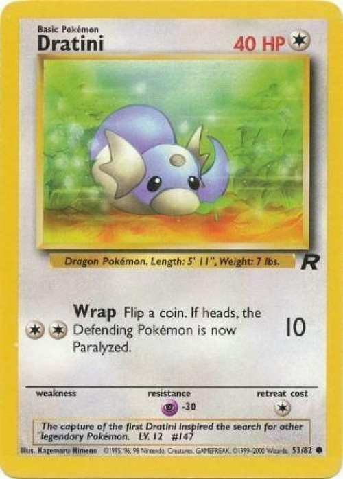 Pokemon Team Rocket Common Dratini #53 Lightly Played、ToyWiz、kayou