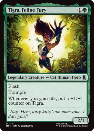 Tigra, Feline Fury (MSH-191) - Marvel Super Heroes、Wizards of the Coast、kayou