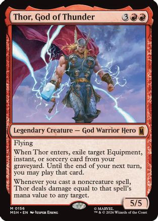 Thor, God of Thunder (MSH-156) - Marvel Super Heroes Foil、Wizards of the Coast、kayou
