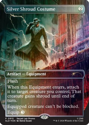 Silver Shroud Costume (SLD-915) - Secret Lair Drop Series Foil、Wizards of the Coast、kayou