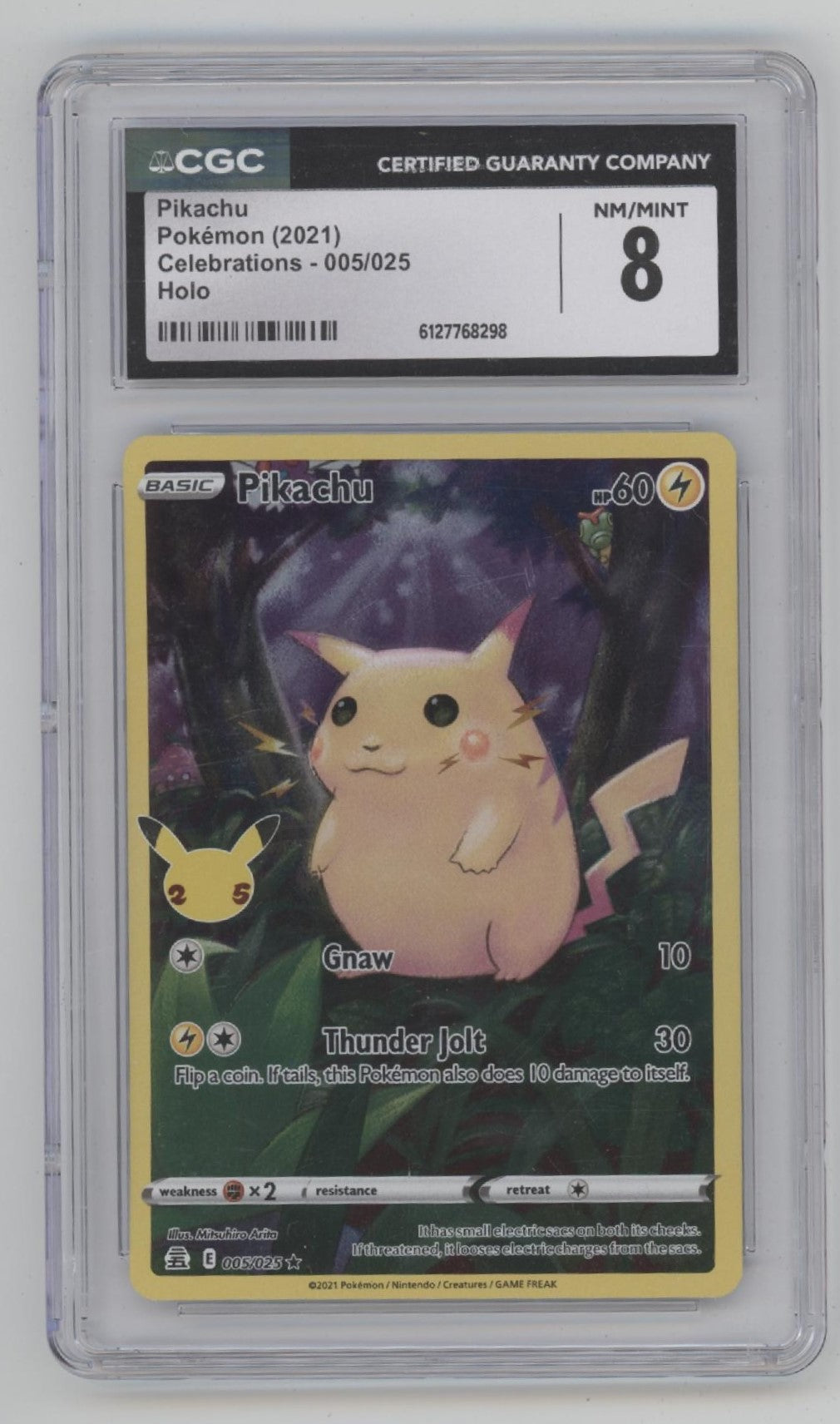 Pikachu Pokemon Celebrations Holo #005 CGC 8、Collector Store LLC Gaming、kayou